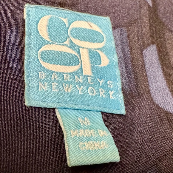 COOP Barneys New York 100% Silk Geometric Print Zip Front  Sleeveless Dress - Picture 9 of 10